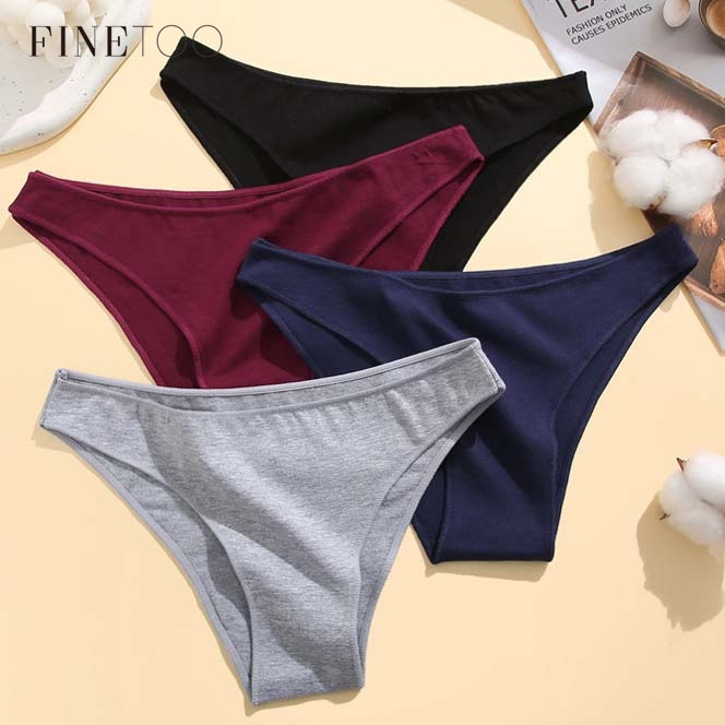 Finetoo Women Cotton Intimates Underwear Briefs Big Size M-Xxl Female ...