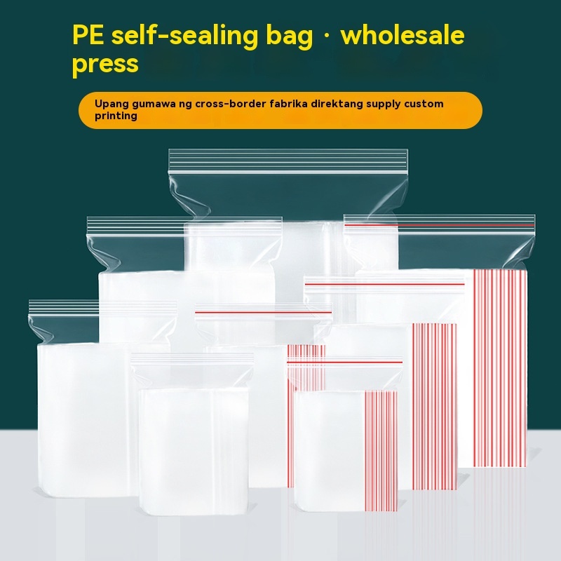 PE self-sealing bag, transparent plastic packaging bag, sealed pocket ...