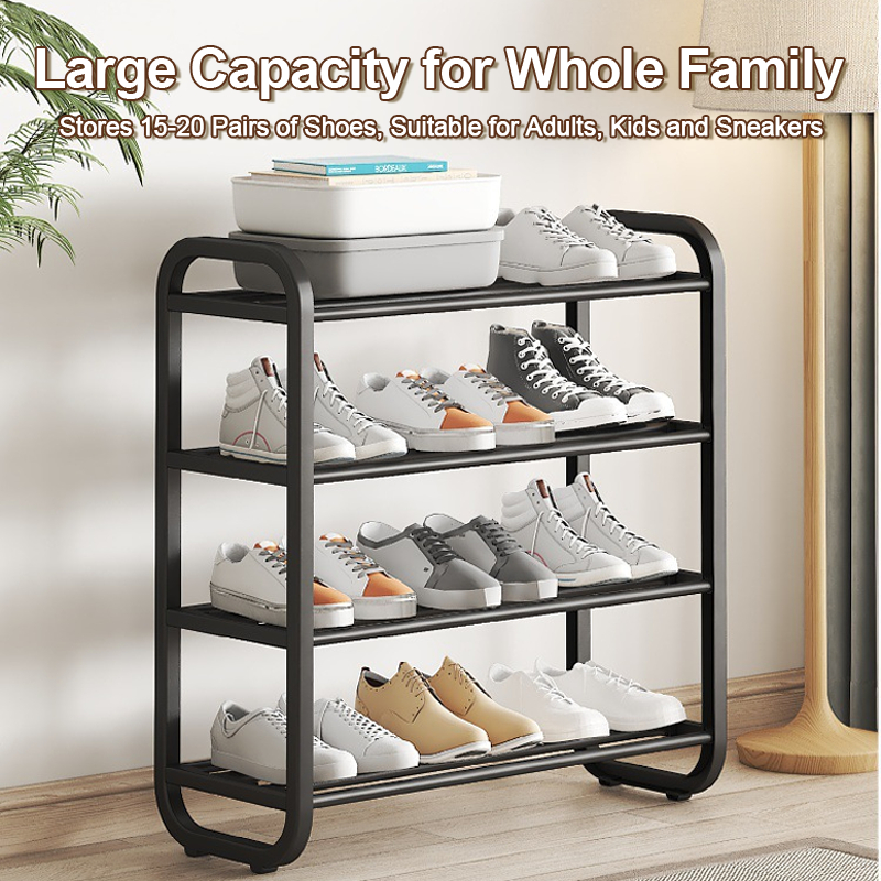 5 Layer foldable Shoes Rack Tier Stackable Simple Shoe Cabinet Student ...