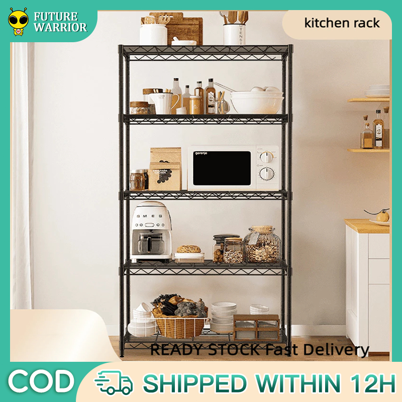 Kitchen rack kitchen shelf organizer kitchen metal rack stainless ...