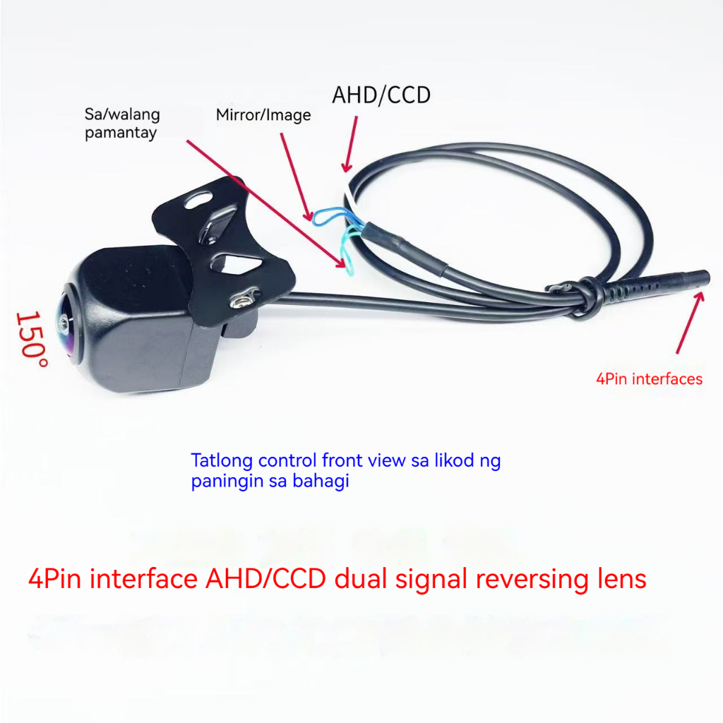 4Pin Car Rearview Camera CVBS/AHD Dual Signal Car Rearview Camera Rear ...