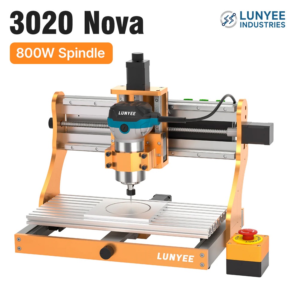 LUNYEE NEW 3020 Nova Desktop CNC Router machine All-metal design laser ...