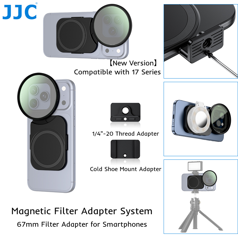 JJC MFS-III Magnetic Mobile Phone Filter Adapter Use with 67mm CPL NDV ...