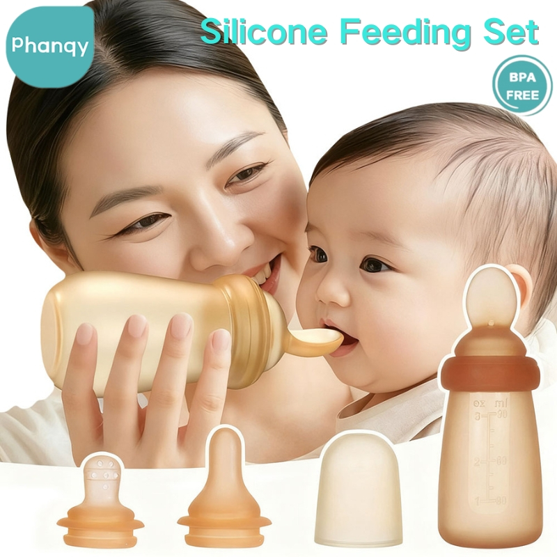 Phanqy 3in1 Baby Feeding Spoon Fruit Feeder Pacifier 90ml Silicone Baby ...