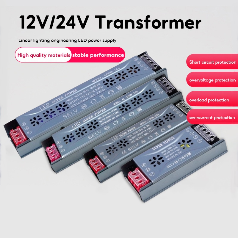 Low voltage light strip transformer Ultra thin silent power transformer ...