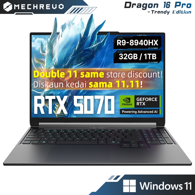 MECHREVO Gaming Laptop Dragon 16pro Trendy Edition AMD R9-8940HX / 32GB ...