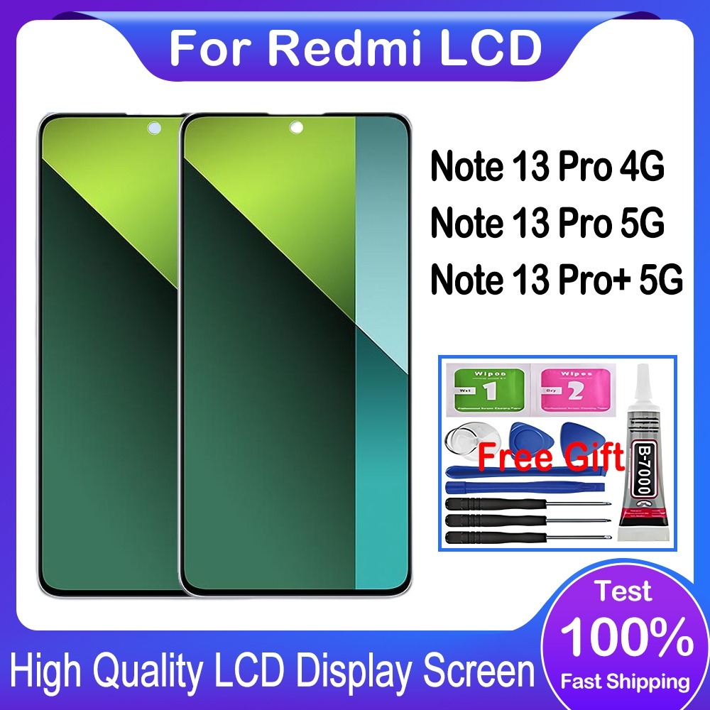 For AMOLED Redmi Note 13 Pro 4G 5G Note 13 Pro Plus 5G LCD Display ...
