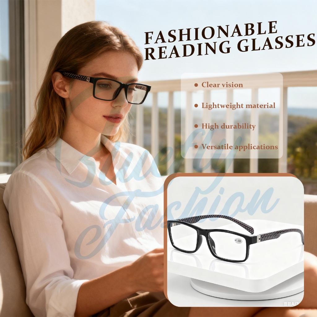 Ready Stock Tortoise Shell Frame Reading Glasses With Blue Light ...