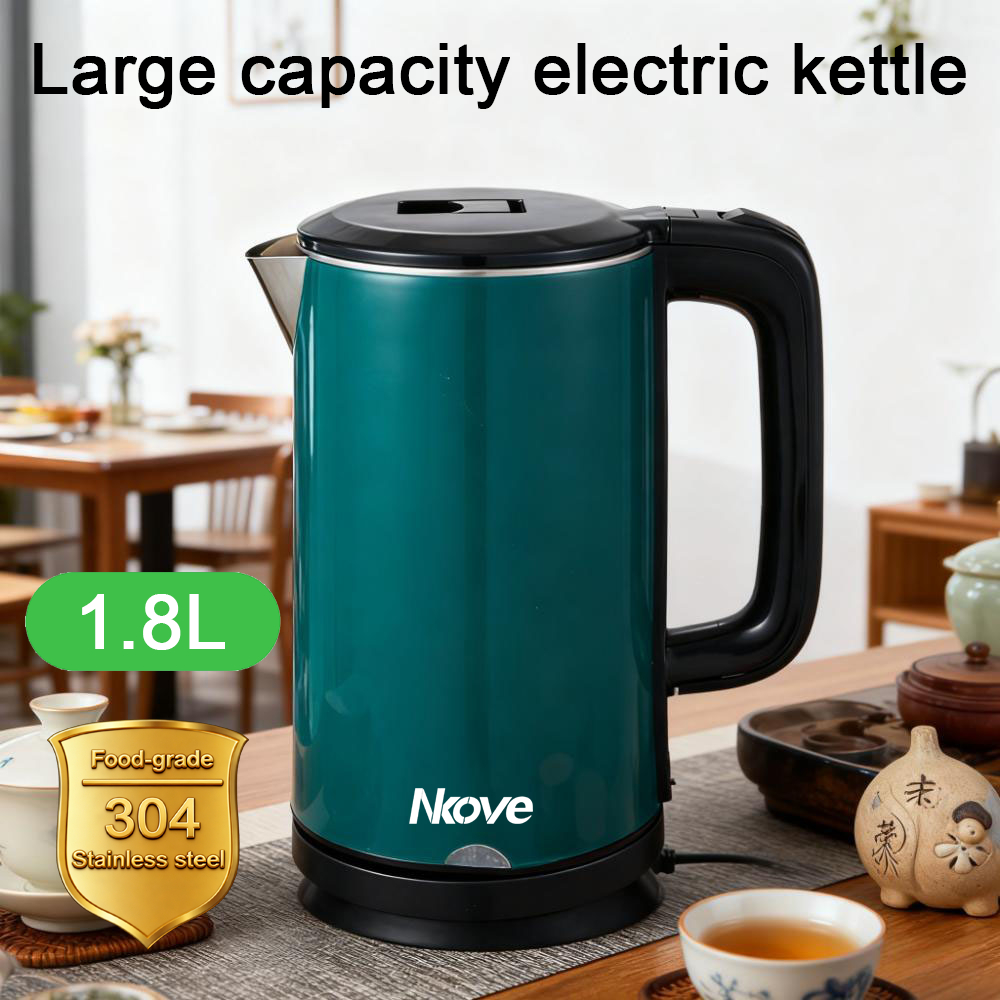 1.8L electric kettle with large capacity of 1500W, quick cooking, one ...