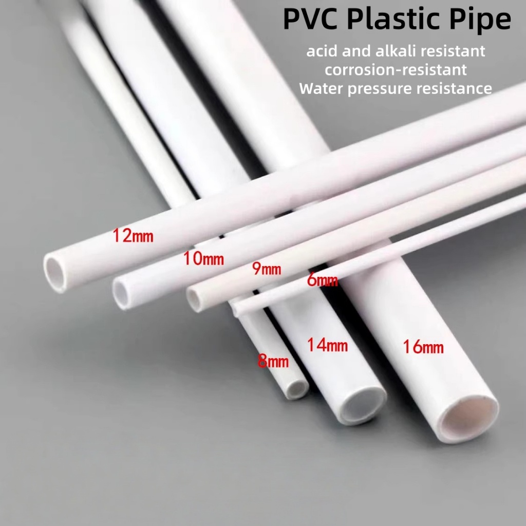 PVC plastic pipe white fine hard pipe UPVC white circular plastic small ...