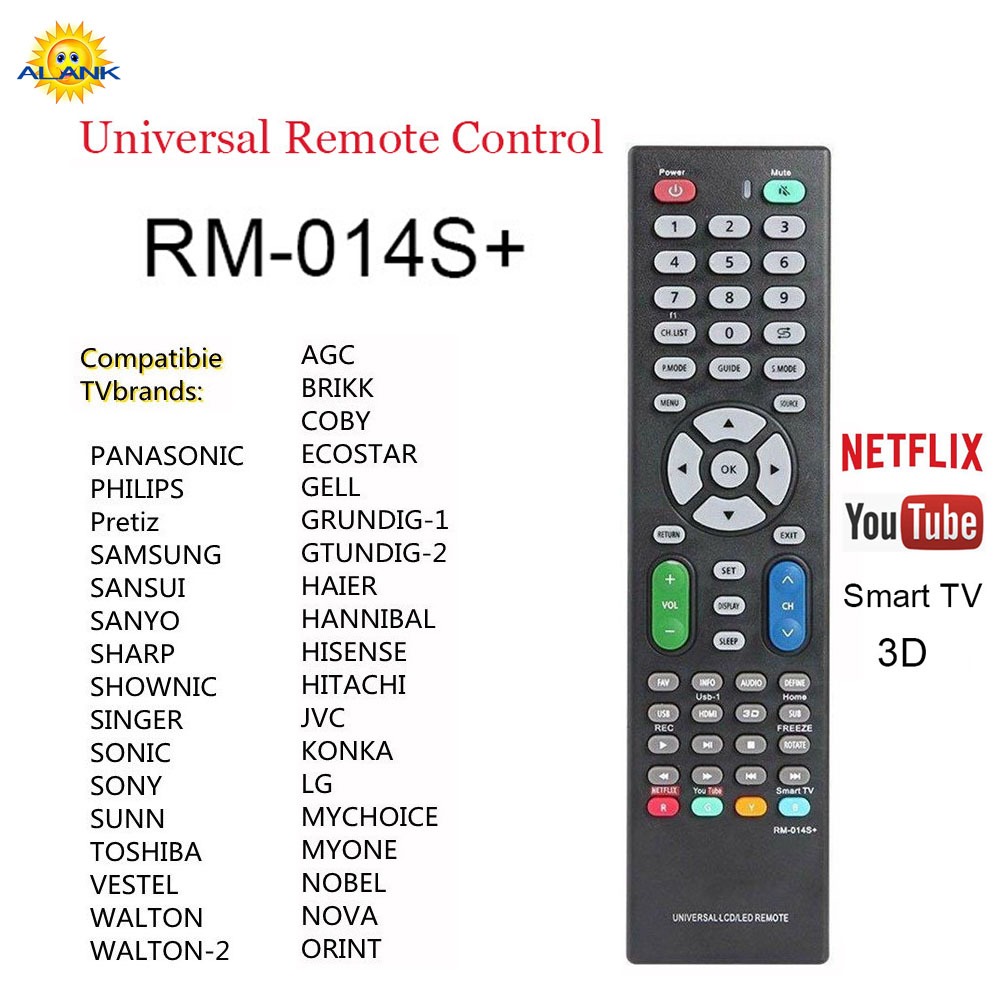 ALANK Universal Remote Control, Suitable for All Kinds of Brands Smart ...