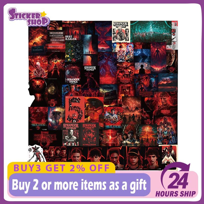 54pcs Horror American TV Stranger Things Season 5 Sticker DIY Phone ...
