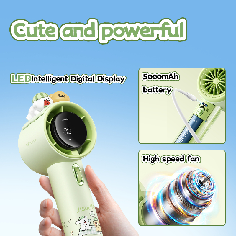 JISULIFE X MALTESE Handheld Fan Pro1 100 Wind-Speeds Mini Fans