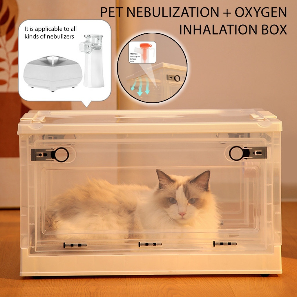 ⭐️Best Quality⭐️ Pet Nebulizer Box - Portable Oxygen Therapy Cage for ...