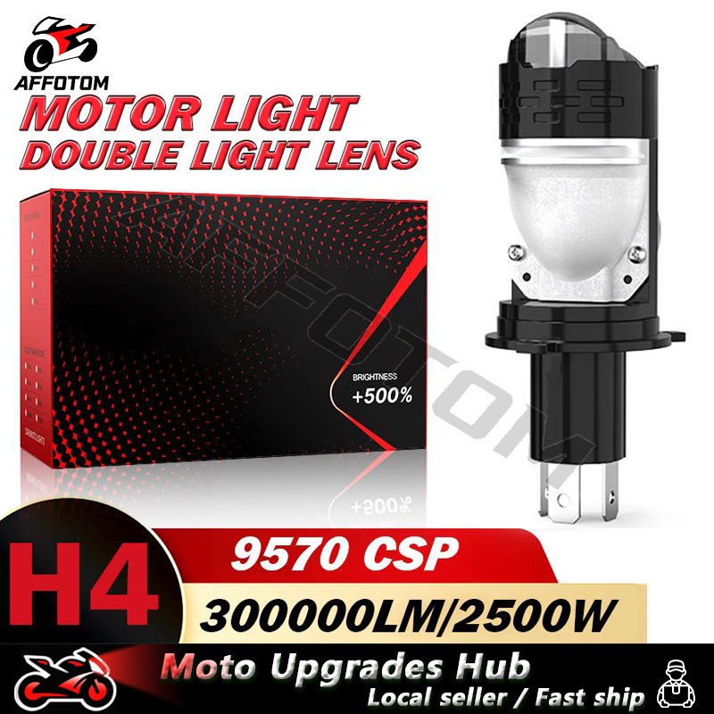 BULLVISION/AFFOTOM 1PCS H4 Led Projector Mini Lens Bi Led Lens 400000LM ...