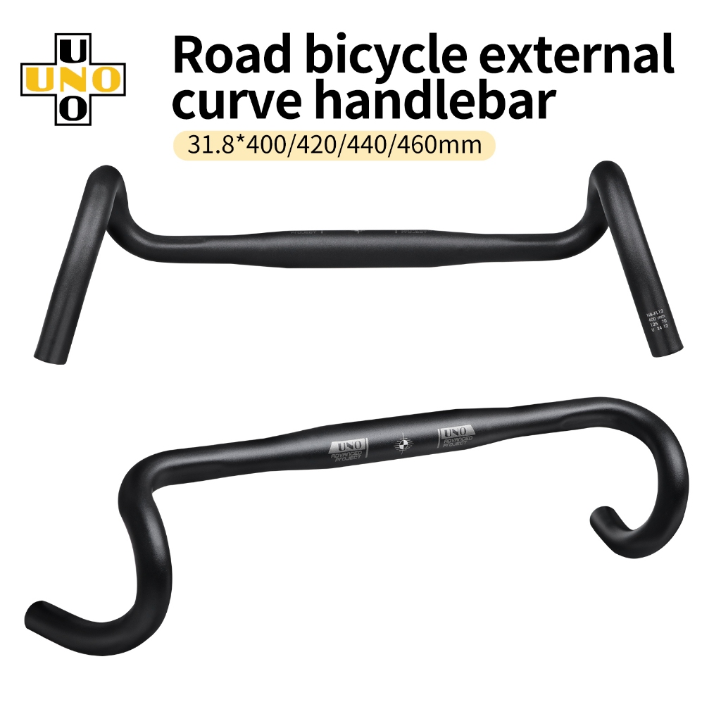 UNO FL12 Gravel Bike Flared Drop Bar - Lightweight 31.8mm Handlebar for ...
