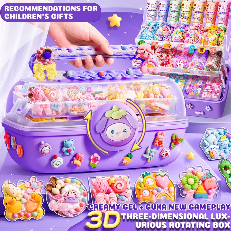 CABOO 522pcs/381pcs/185pcs DIY Keychain Box for Girls with Cream Glue ...