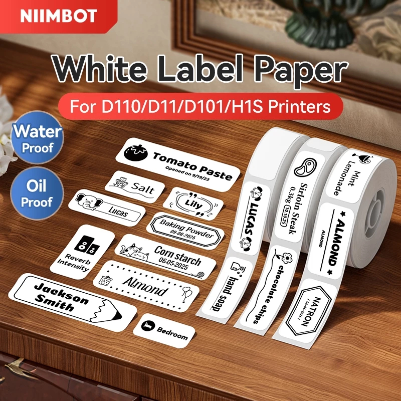 【White】Niimbot D110/D11/D101 White Label Sticker Switch Sticker ...