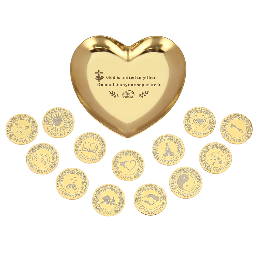 Personalized Wedding Arrhae Arras de Boda Cristiana, Heart Plate Arrhae ...
