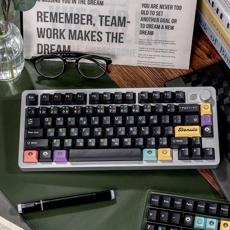 【Keycap Only】Blueberry Donuts Keycaps 136 Keys Cherry Profile PBT Dye ...