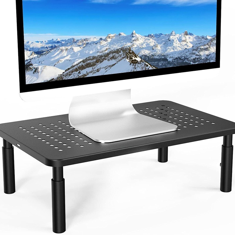 Monitor Stand Riser, Metal Computer Stand, 3 Height Adjustable Screen ...