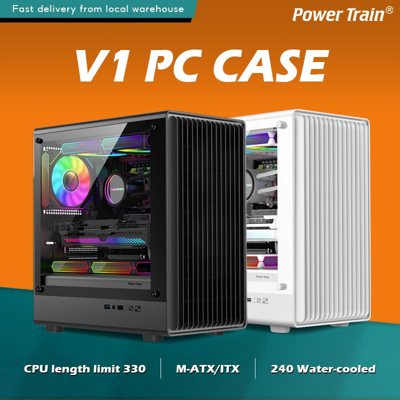 V1 PC Case,Fits 240/280mm AIO 330mm na Video Card at 175mm na CPU ...