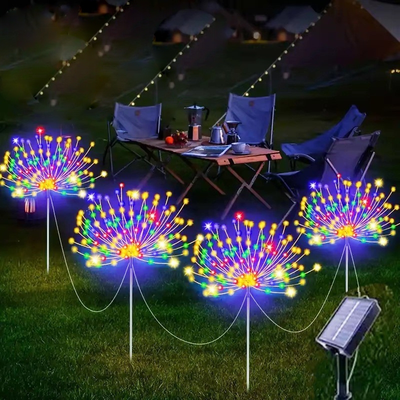 LED Light Waterproof Solar Firework Light Fireworks Lamp Outdoor Garden ...