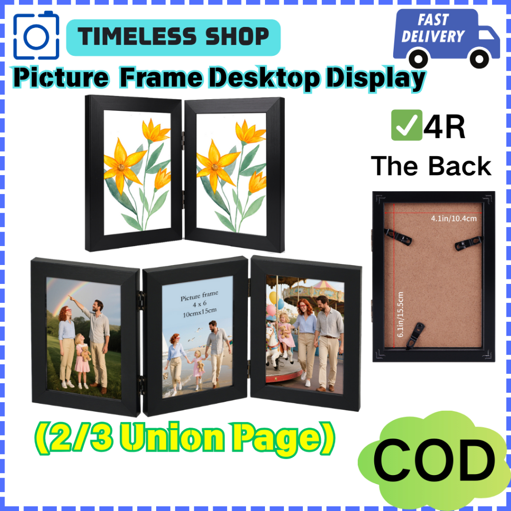 4R Double Picture Frame Photo Frame Stand Vertically Photo Display ...