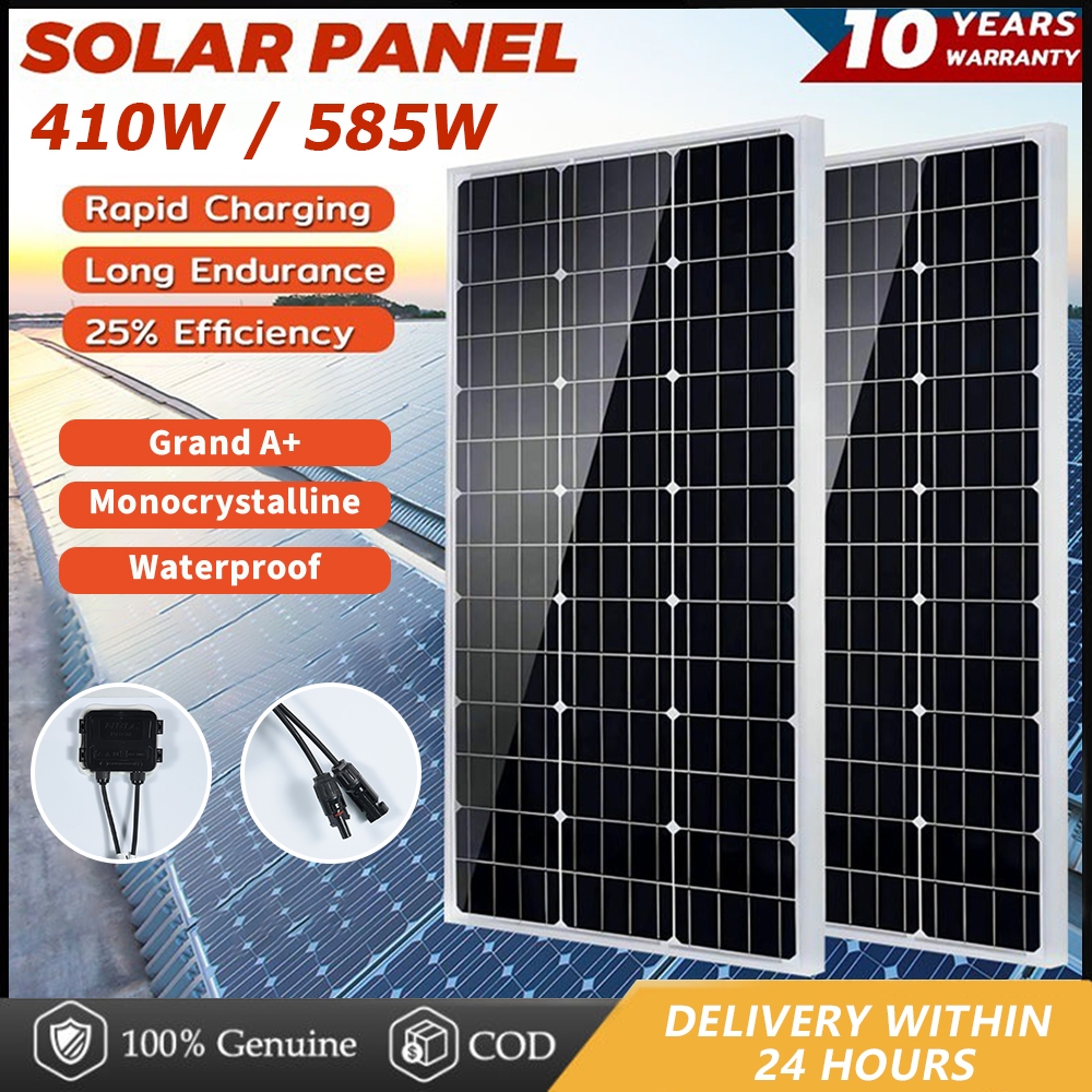 Grade A 300/410/585 Watt Solar Panel 12V Monocrystalline High Coversion ...