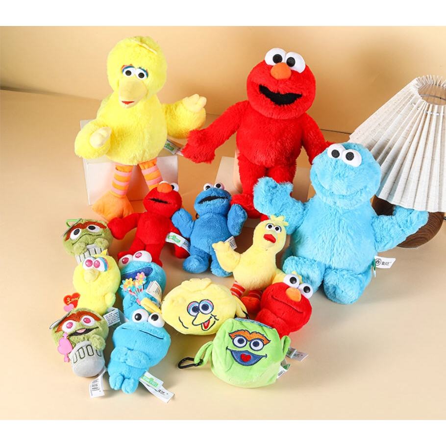 Super Cute Sesame Street Elmo Cake Monster Oscar Big Bird Plush Doll ...