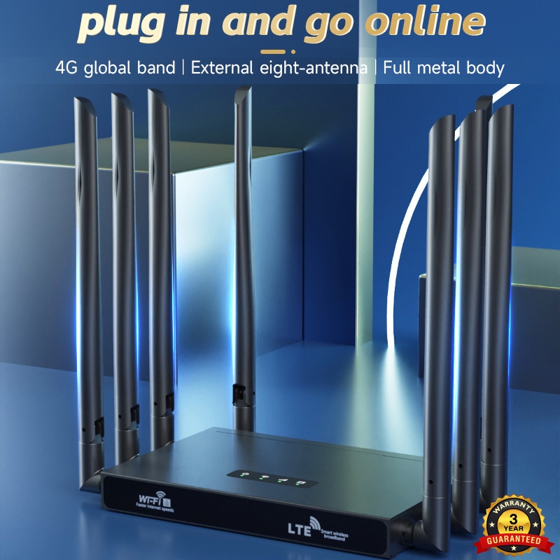 Walram 4G WiFi Enhanced CPE Router 8 Antennas CPE Wifi6 Router Gigabit ...