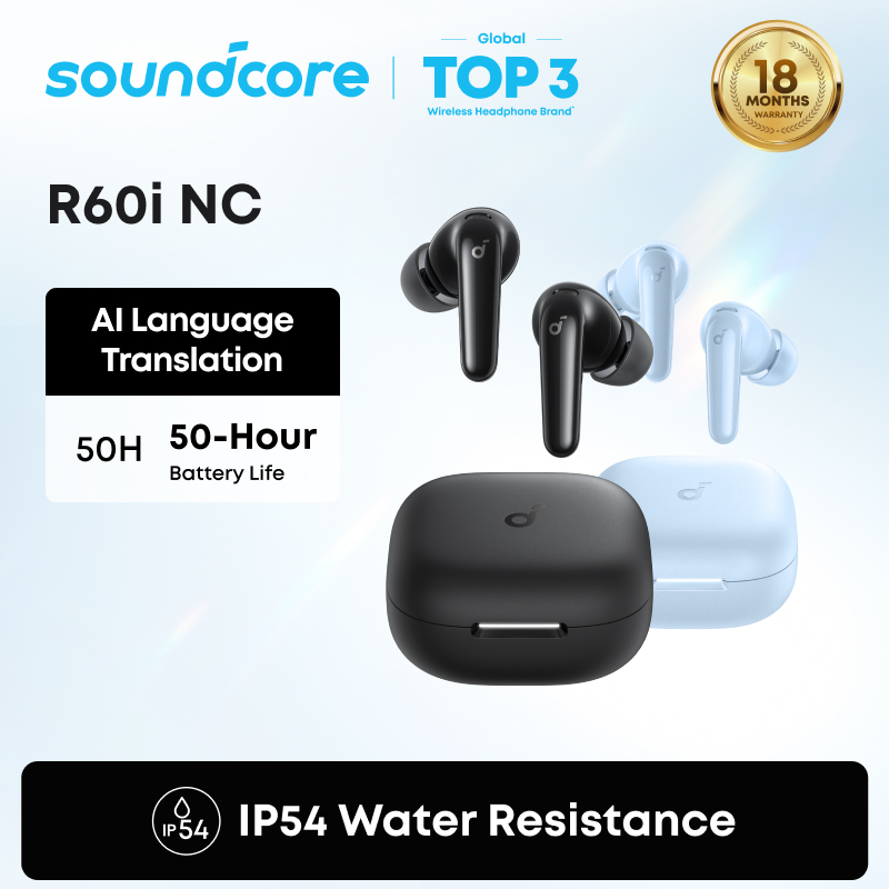 Soundcore R60i NC Wireless Earphones Adaptive Noise-Cancelling Powerful ...