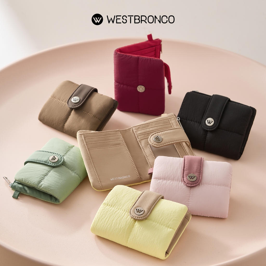 WESTBRONCO Puffer Wallet With Magnetic Buckle, Waterproof, Lightweight ...