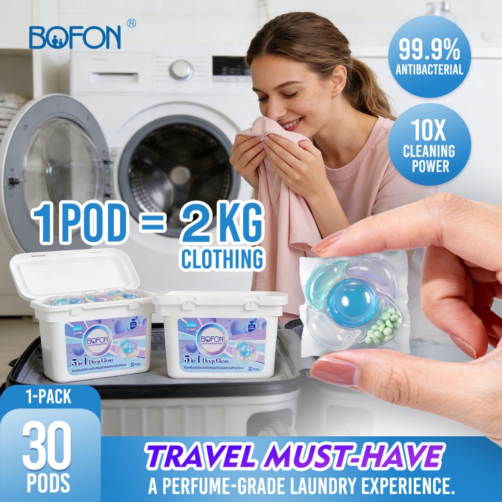 BOFON Laundry pods Bead Capsules Long lasting Fragrance 5-in-1 Liquid ...