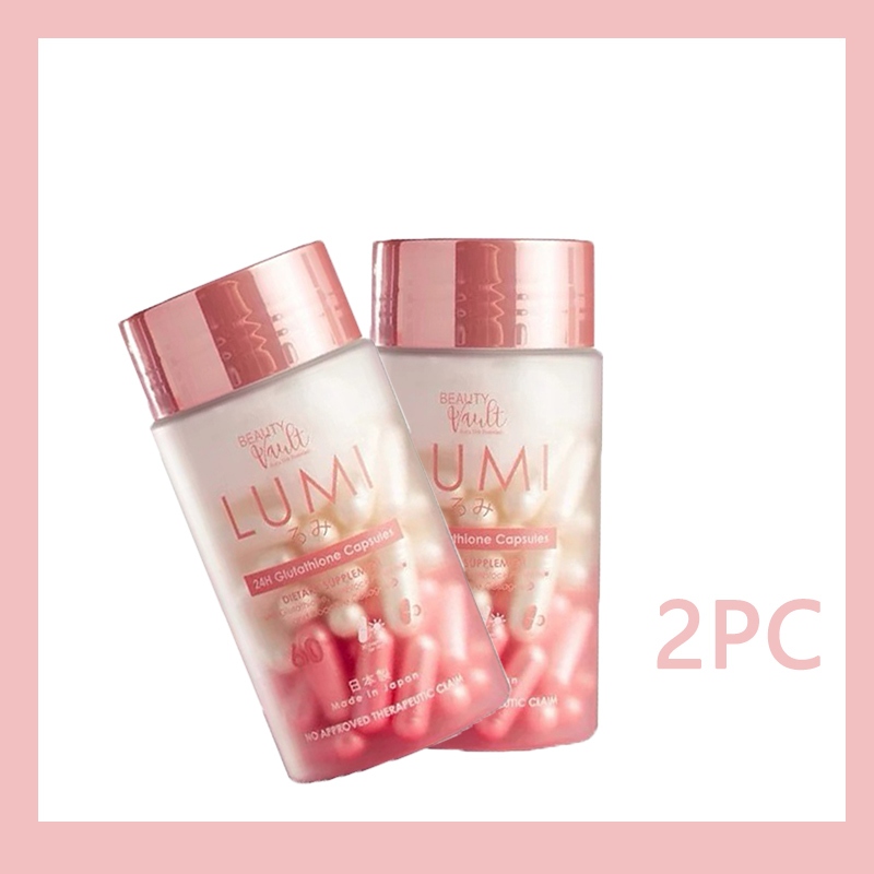Beauty Vault LUMI 60 CAPSULE 24H Whitening Glutathione JAPAN FORMULA Lumina  Glow Sun Block | Shopee Philippines