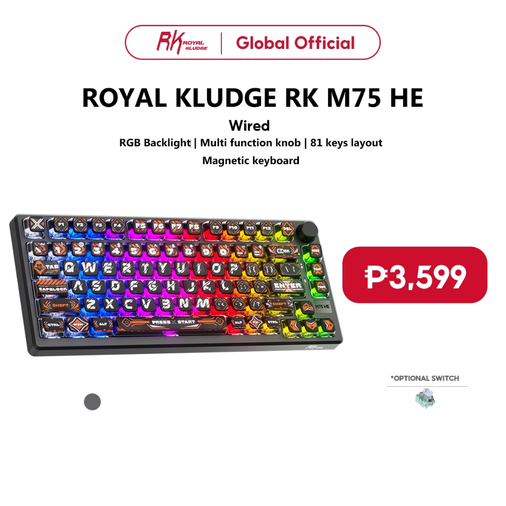 RK Royal Kludge RKM75 HE 8000Hz 8K Ultra-Low Latency With Magnetic ...