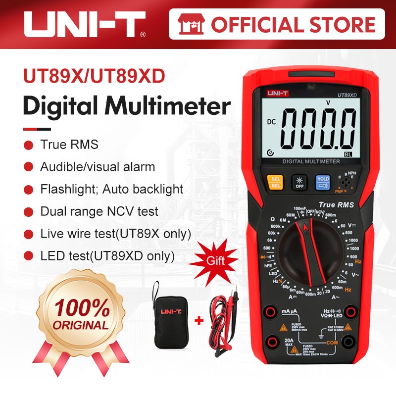 UNI-T UT89X UT89XD Digital Multimeter 1000V DC AC voltage 20A Current ...