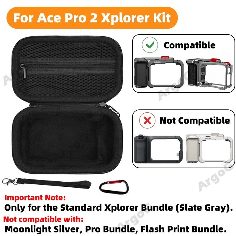 Draagtas voor Insta360 ACE Pro/Ace Pro 2 Xplorer Grip Kit Accessoires Opberg- en reistas voor Insta 360 Multi Mount/114cm Selfie Stick