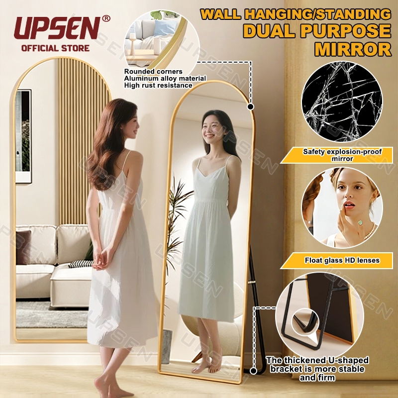 Mirror High-definition Full-body Mirror, Wall-mounted Glass Floor-to ...
