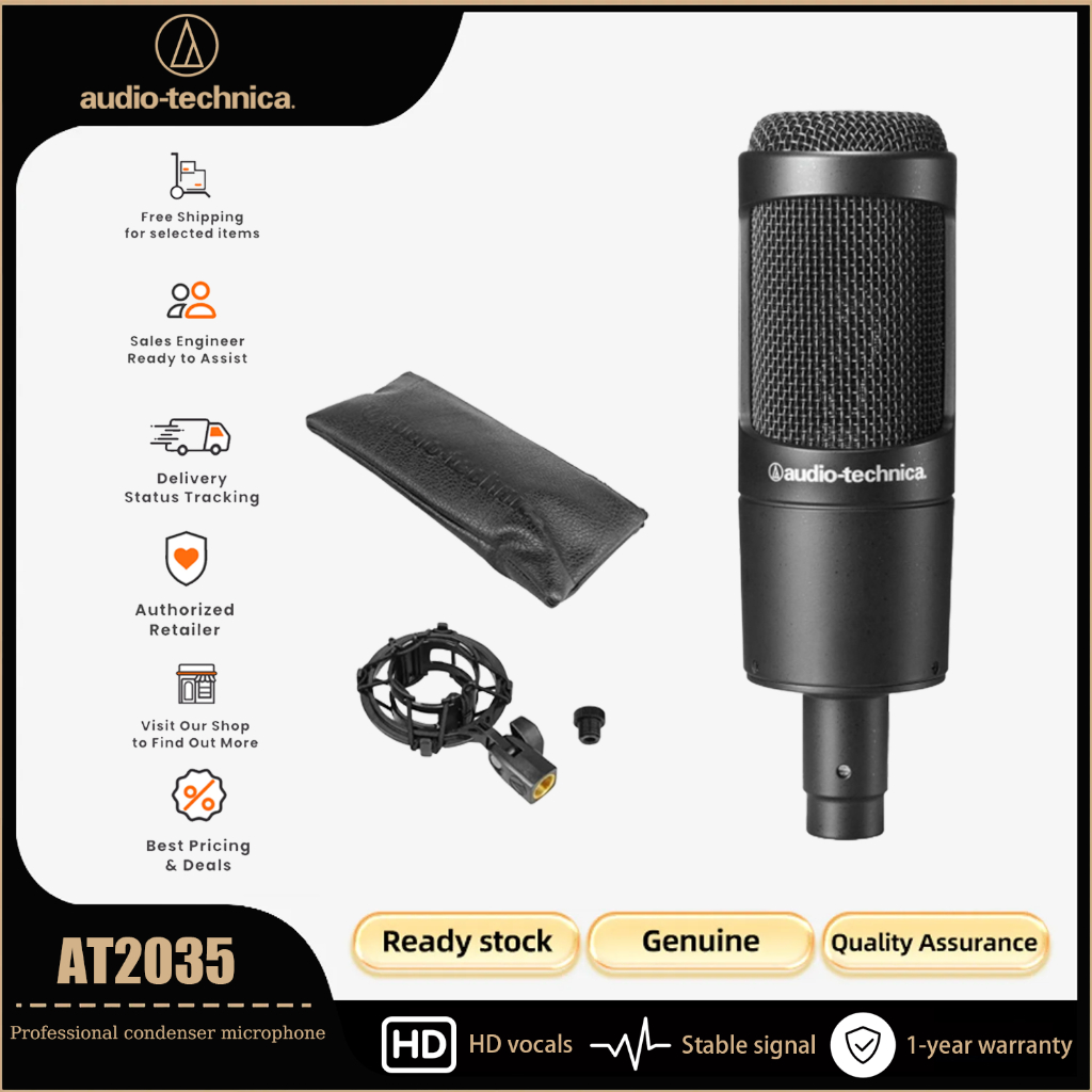 Audio-technica AT2035 Cardioid Condenser Microphone, Suitable for ...