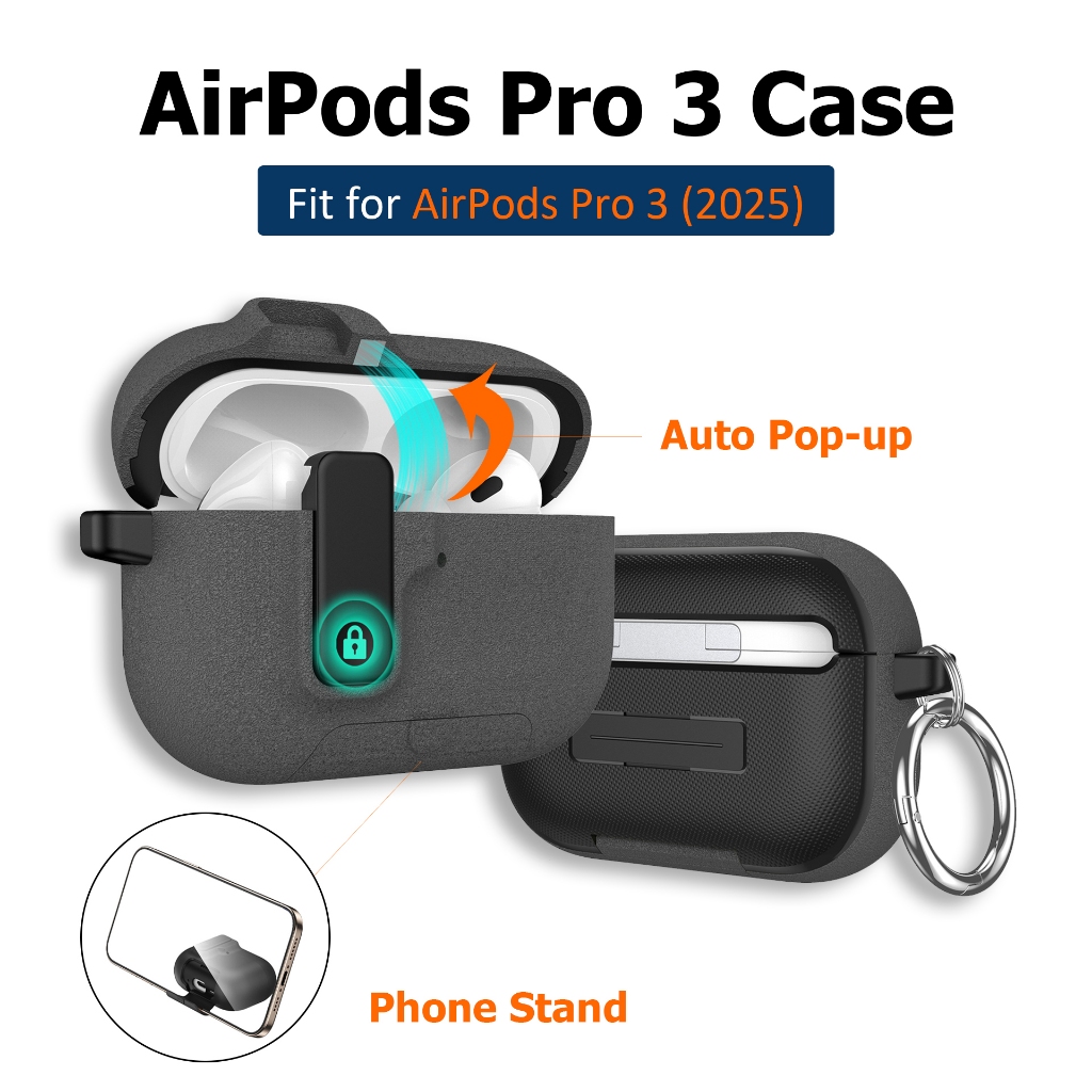 AirPods Pro 3 Case Wireless Headphone Cover With Lock with Key Ring ...