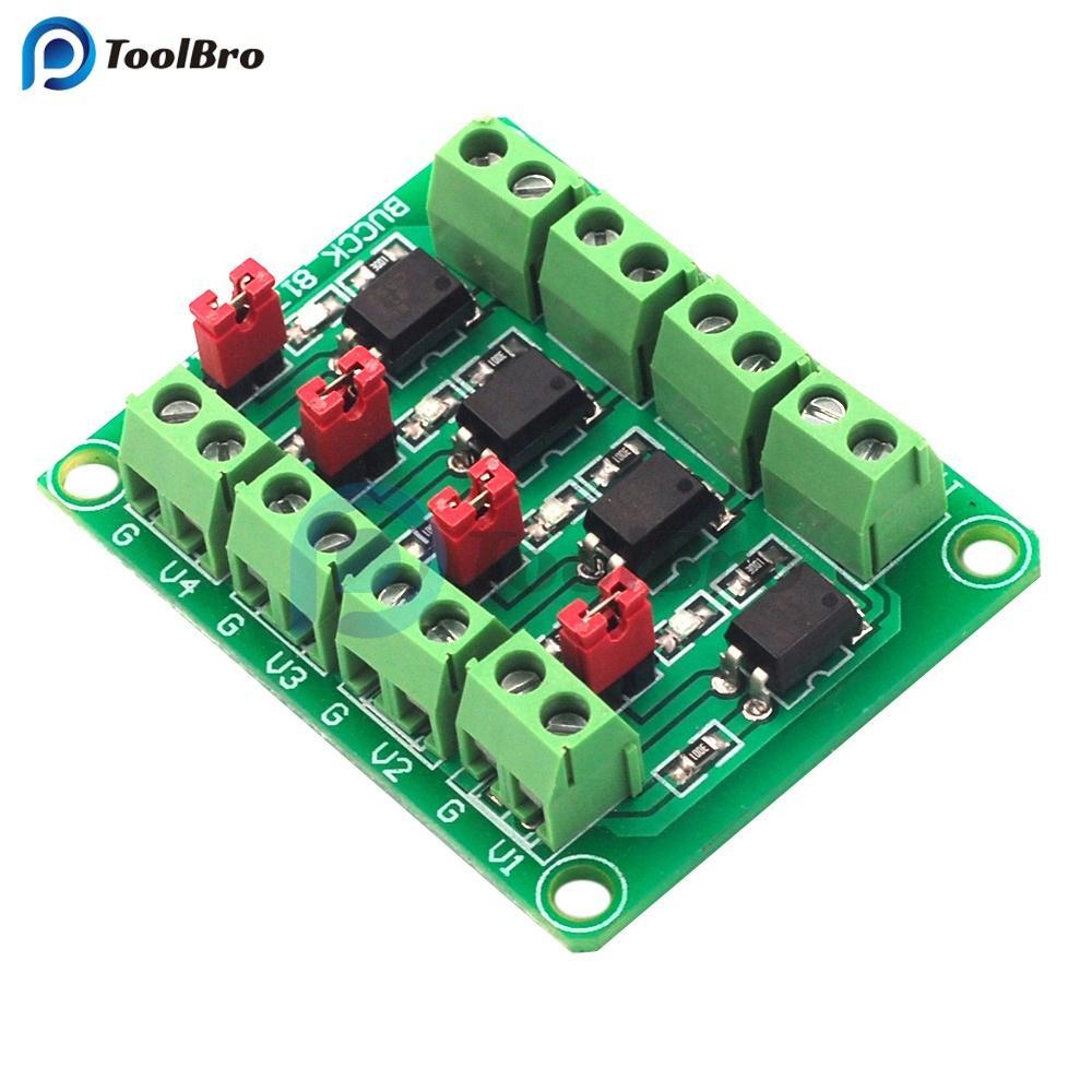 PC817 3.6-30V 4 Channel Optocoupler Isolation Board Voltage Converter ...