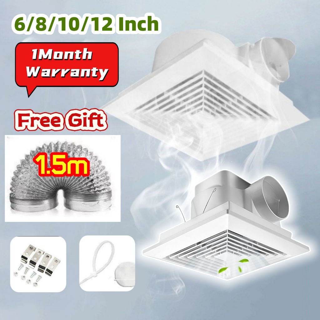6/8/10/12 inch Exhaust Fan Ceiling Type Exzos Fan Siling Murah Bathroom ...