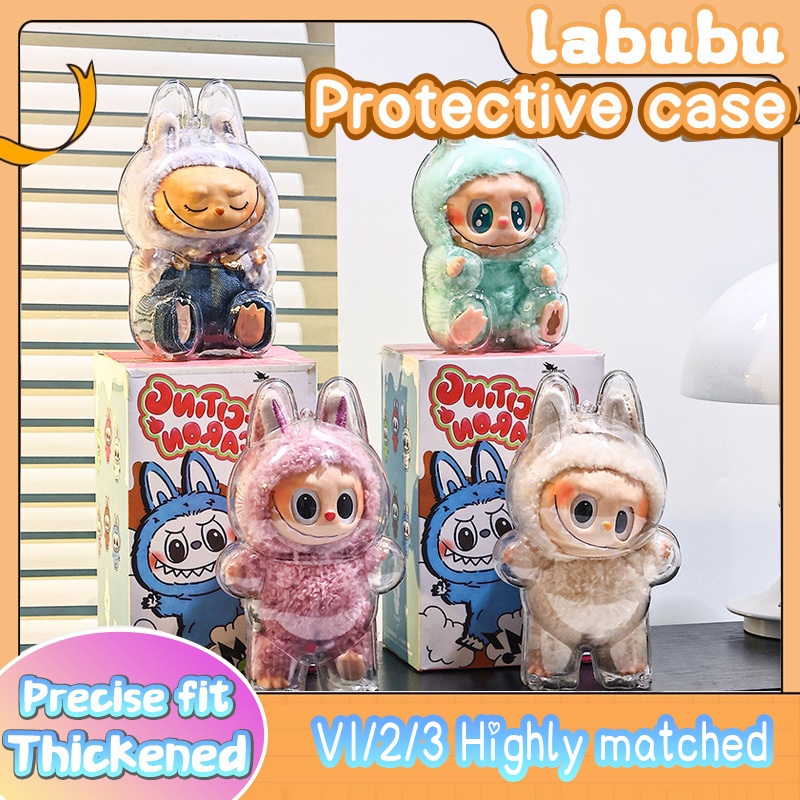 Protective Case for LABUBU The Monsters Standing&Sitting Clear Hard ...