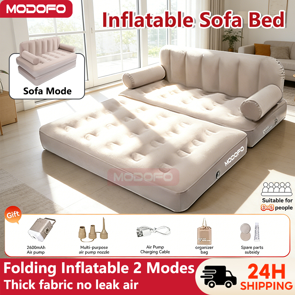 MODOFO Air Bed Folding Inflatable Sofa Bed Outdoor Camping Mattres ...