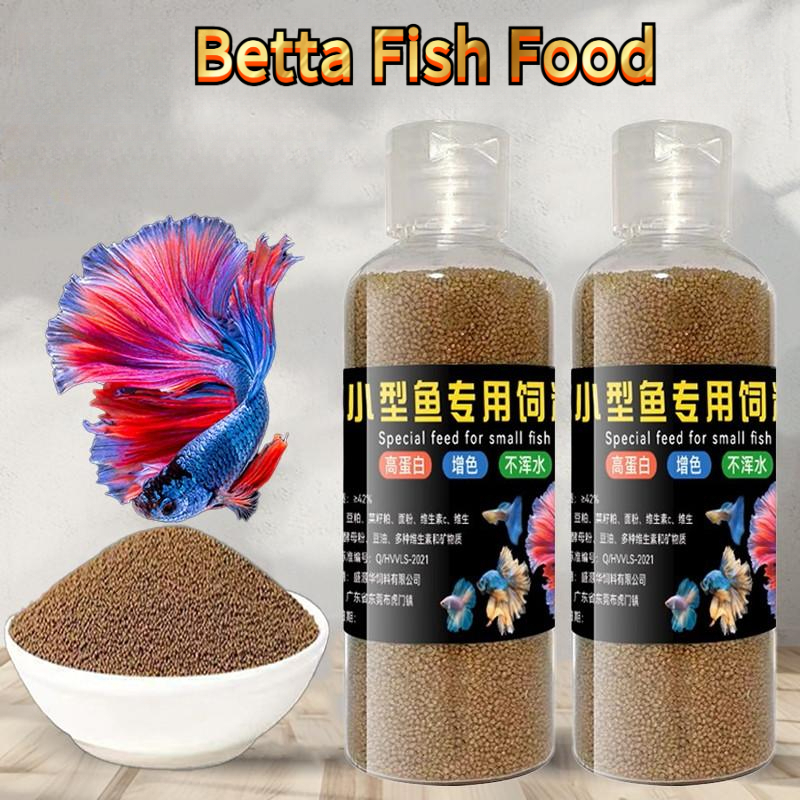 Betta Fish Food High Protein Floating Pellets - Color Enhancing for ...