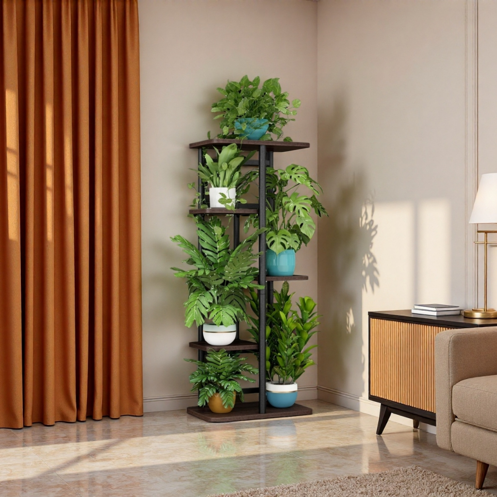 Home Corner Multi-Layer Flowerpot Rack (Large Capacity Green Plant ...