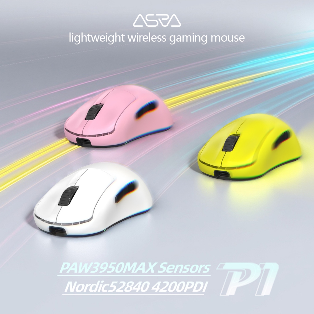 ASRVA P1 Wireless Gaming Mouse With PAW3950 | 30000 DPI | Lightweight ...