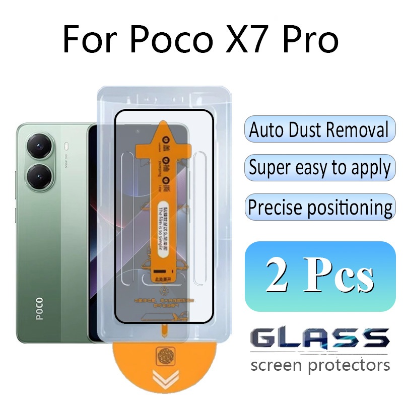 2 Pcs Poco X7 Pro One-click Tempered Glass Screen Protector For Poco ...