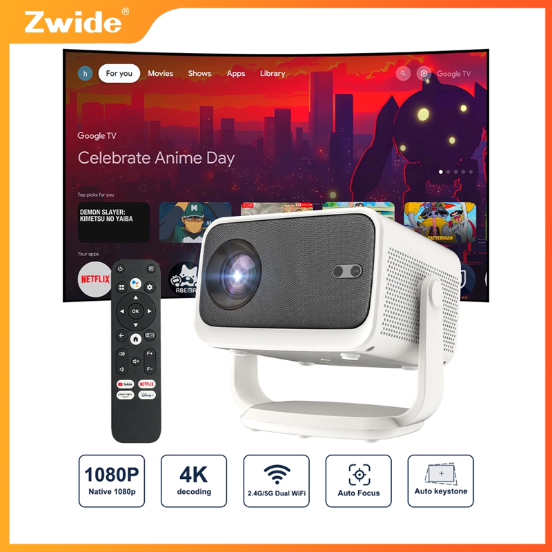 Zwide P20 HD 800ANSI SMART PROJECTOR Big Screen Home Theater ...